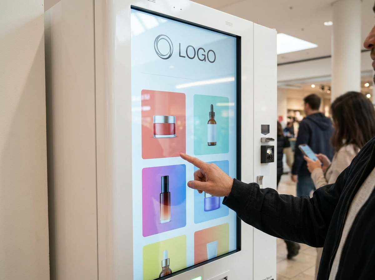 Verkaufsautomat mit Display-Werbung – Detailansicht Kampagne