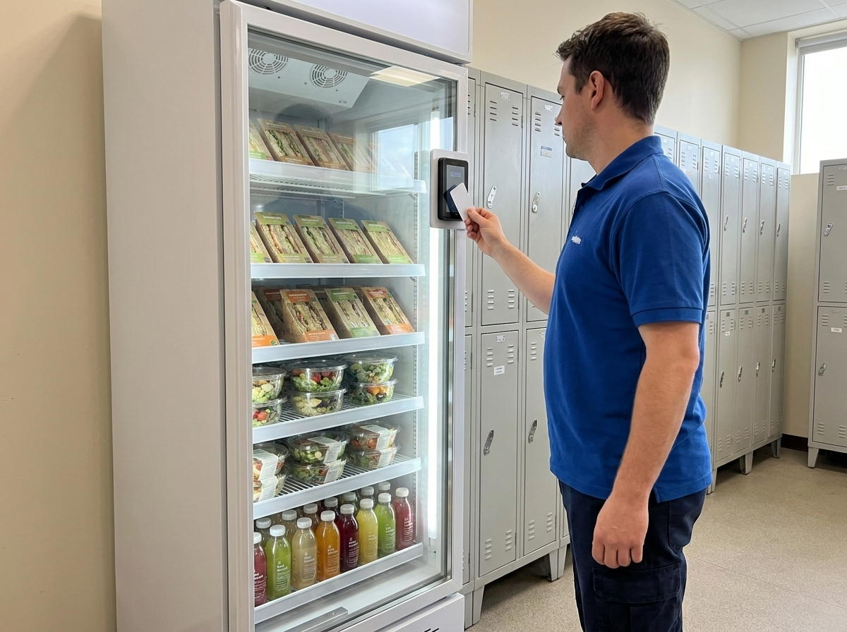 Vending machine with card payment – supermarket staff area