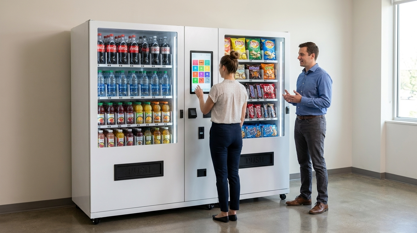 Kombiautomat für Snacks und Getränke – Büro mit Snack-Getränke-Mix