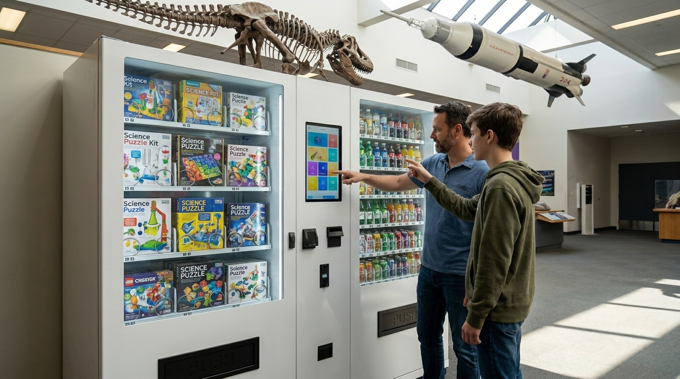 Touchscreen vending machine – science museum