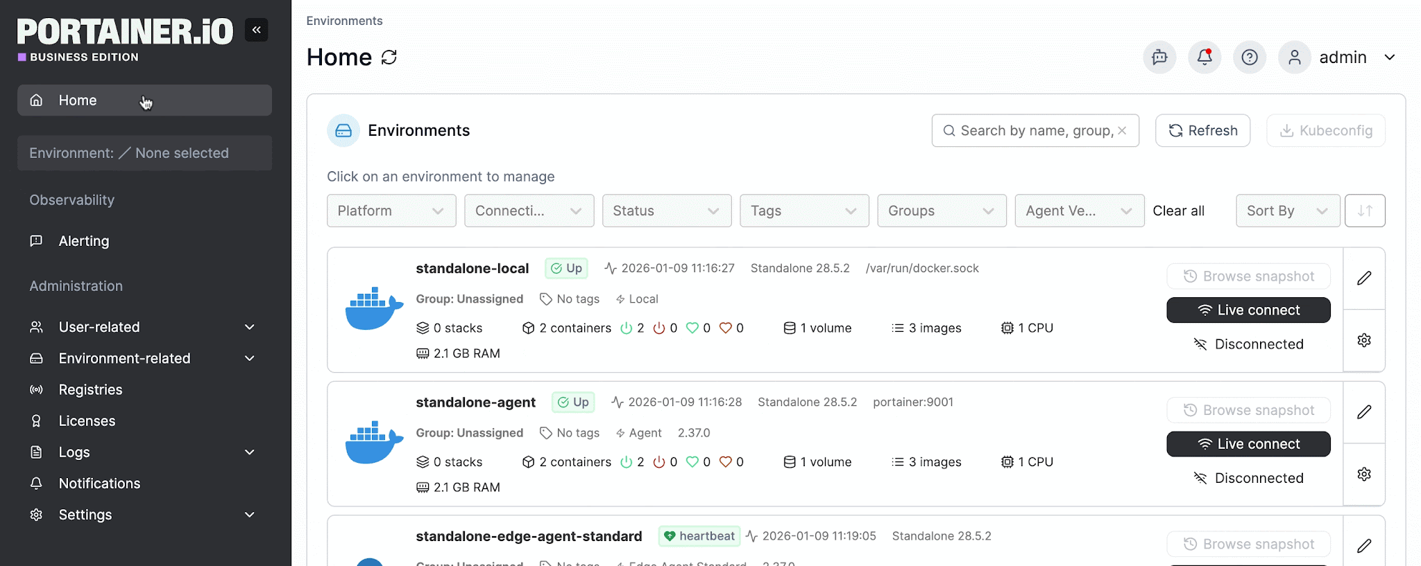 Portainer Team-based access