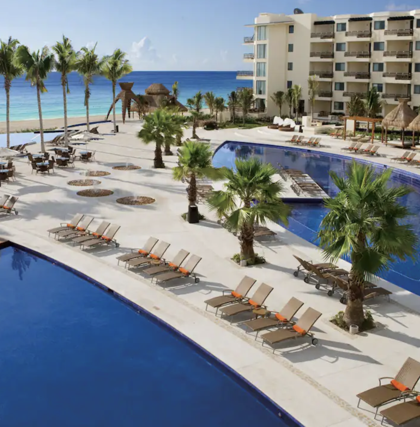 Dreams Riviera Cancun Resort and Spa pool and beach