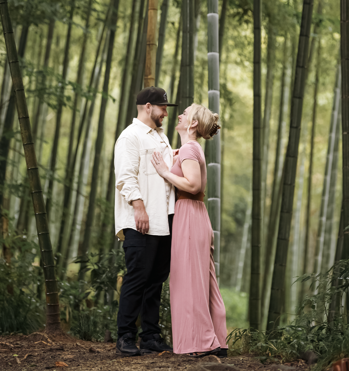Elizabeth and John engaged in Kyoto