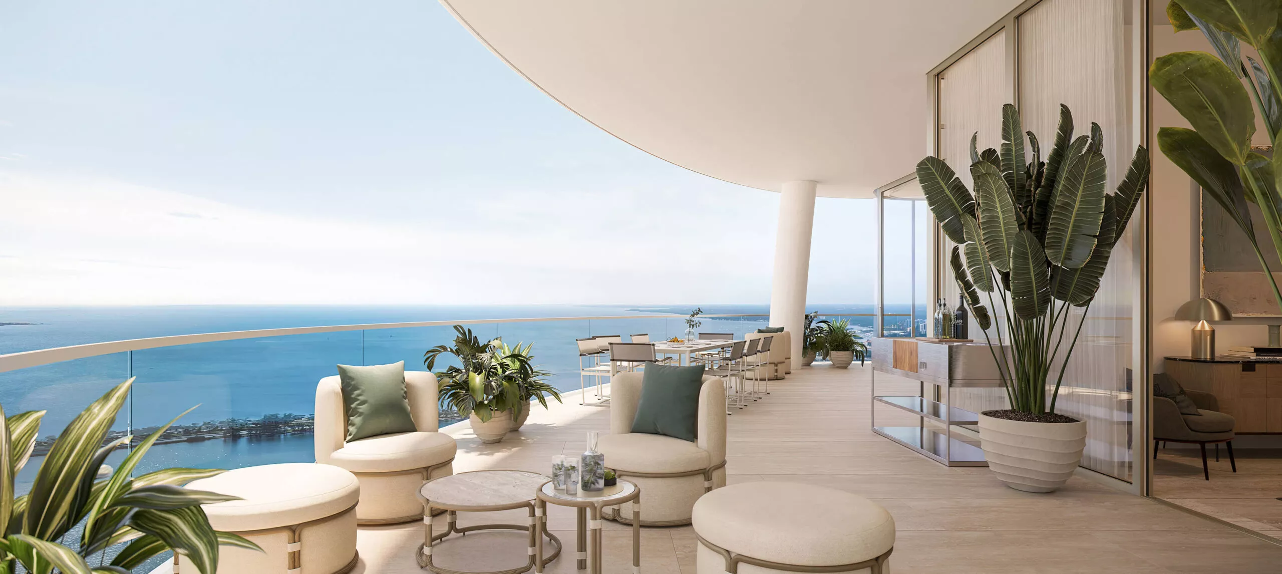 1428 Brickell private terrace with summer kitchen, Biscayne Bay