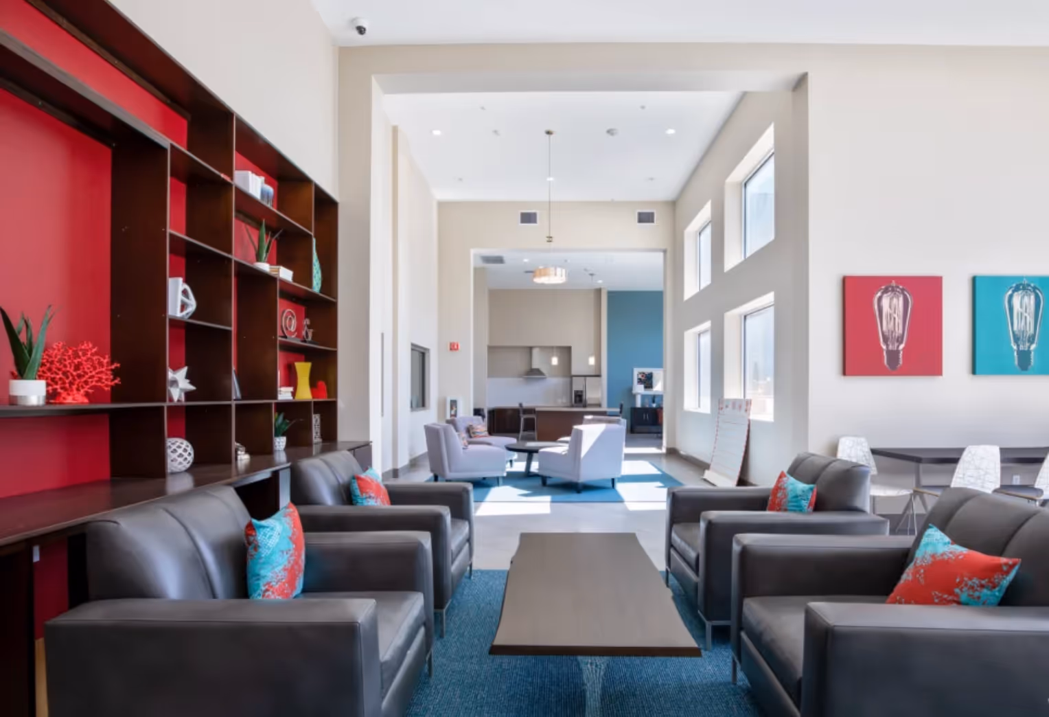 Leasing office lobby