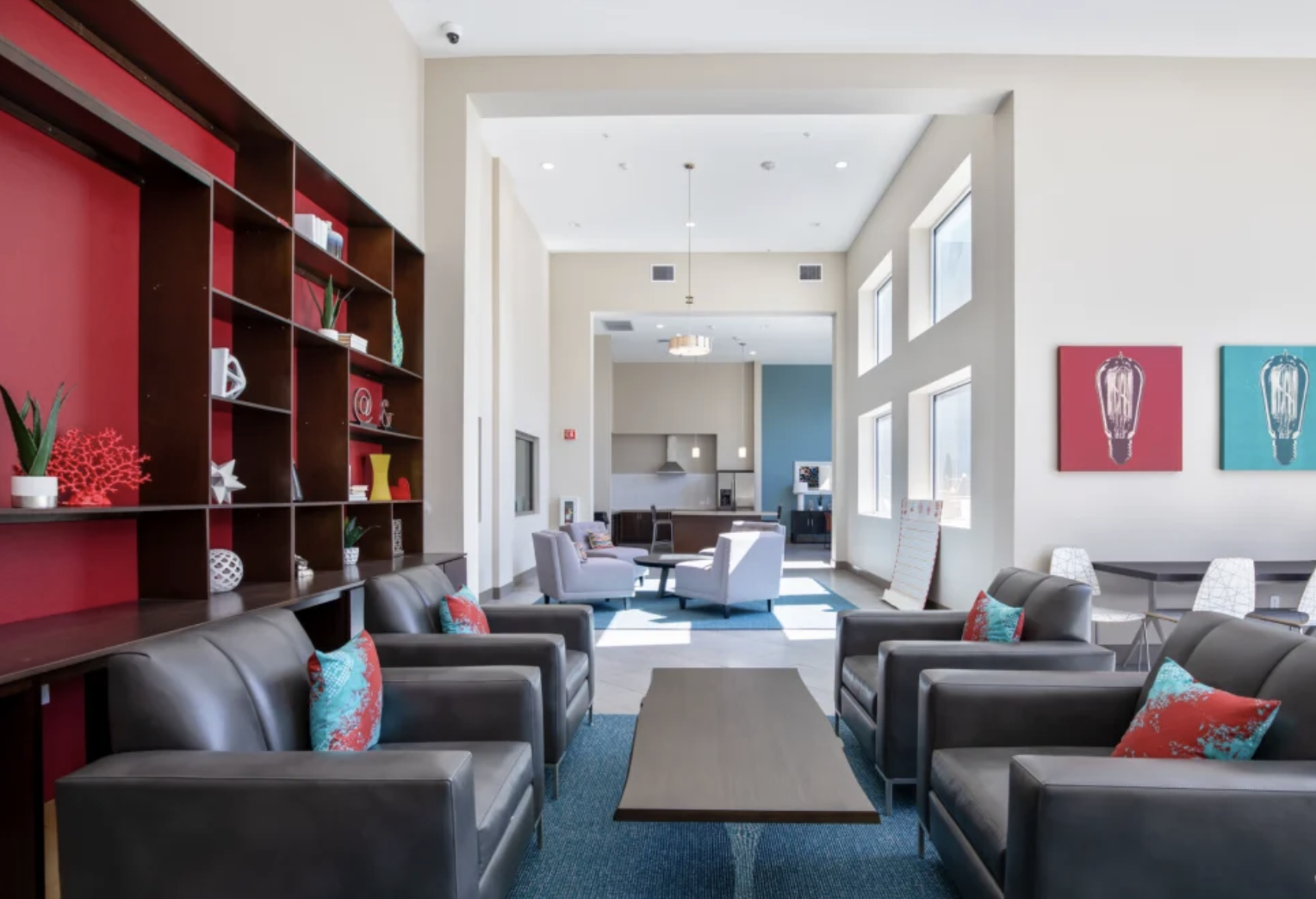 Leasing office lobby