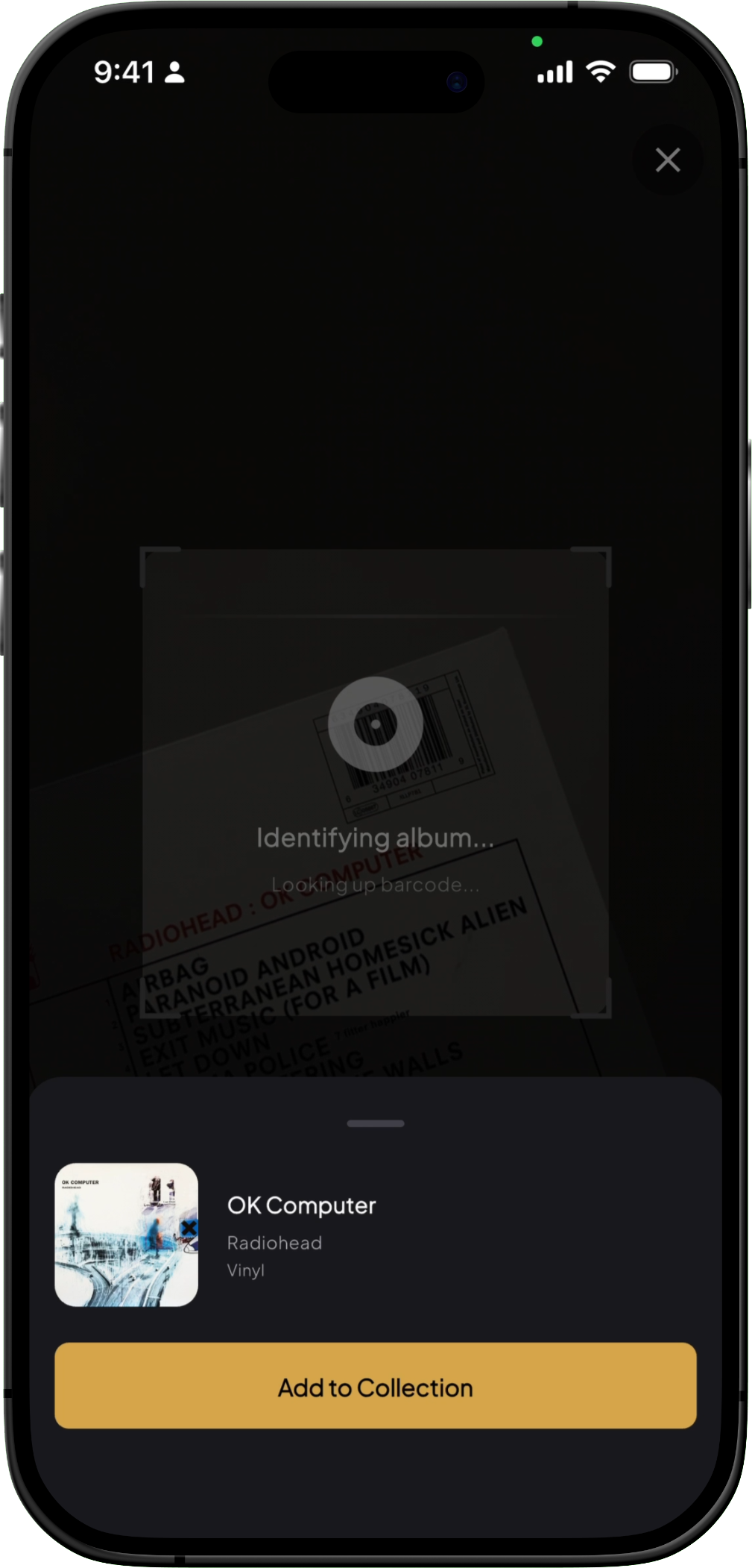 Groovv record page showing the change pressing option to select the exact vinyl version