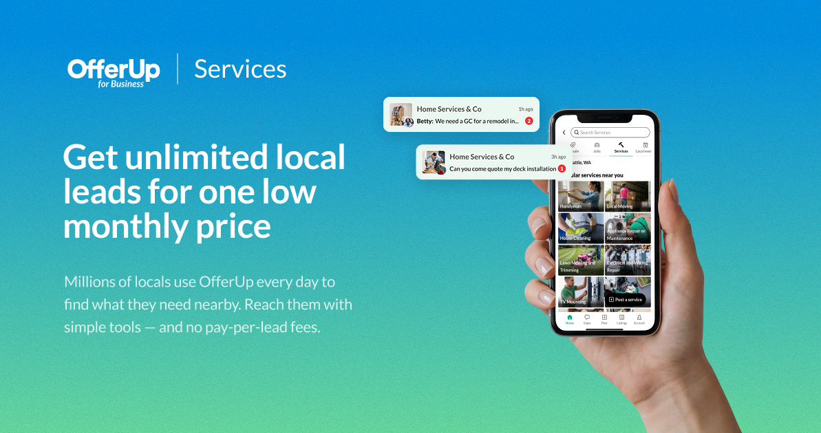 OfferUp Services - Get More Local Customers & Clients