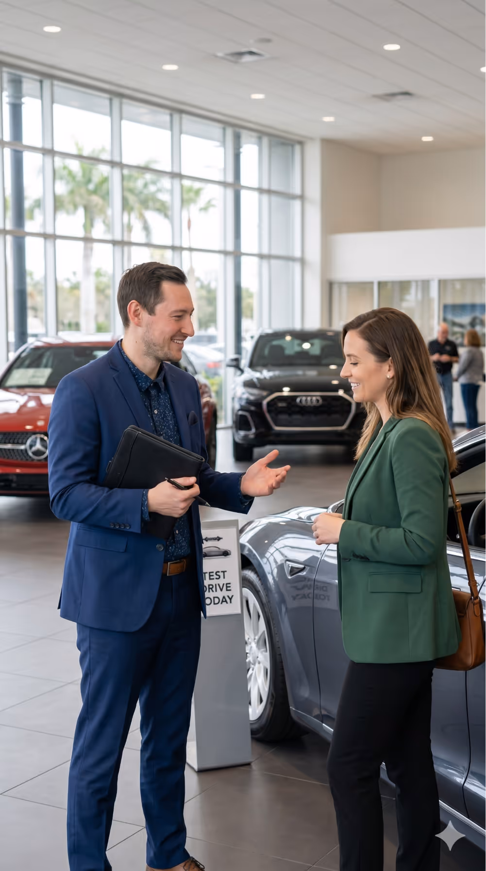 Salesperson at a car dealership