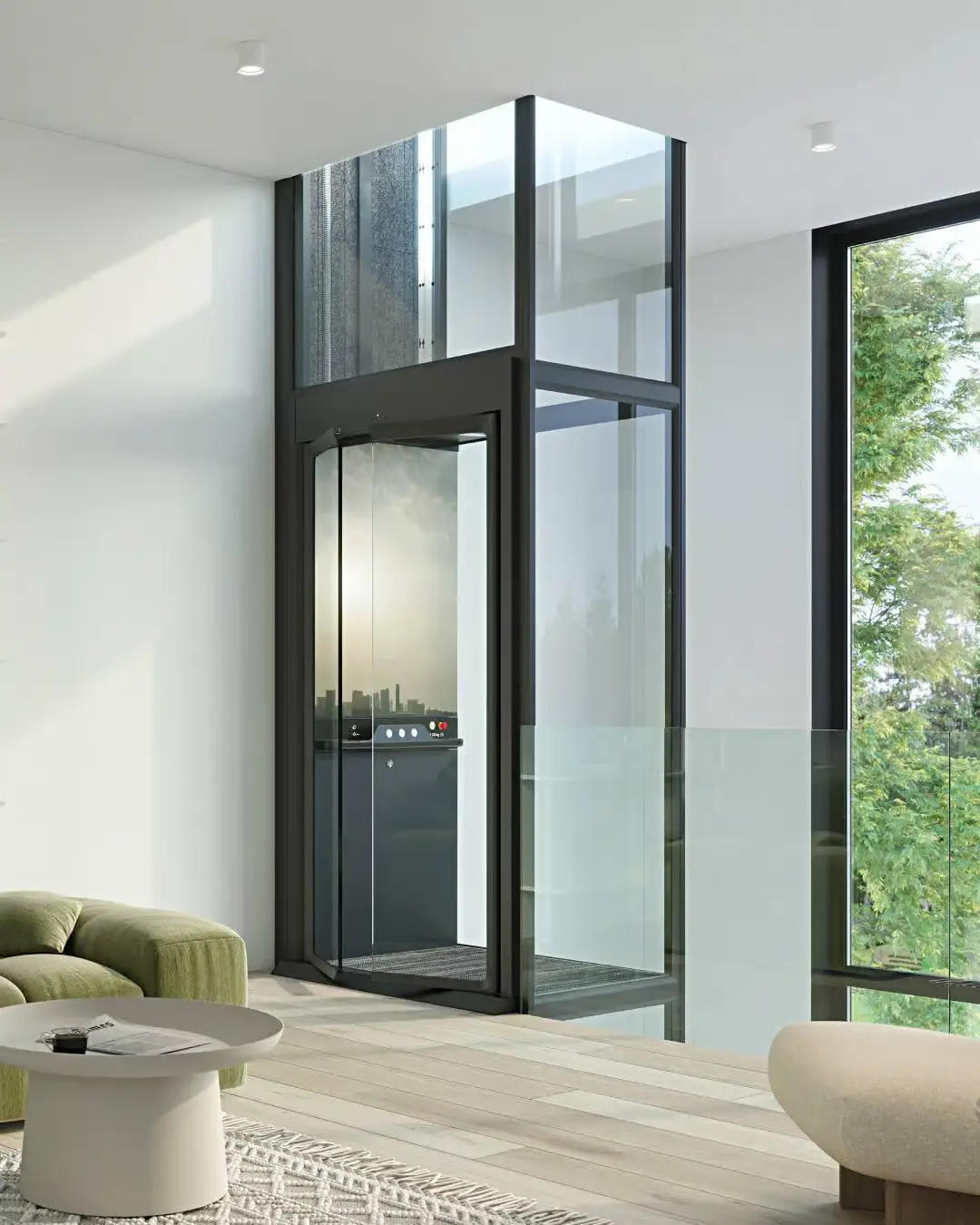 Aritcon HomeLift Compact kevythissi asennettuna kauniiseen kotiin.