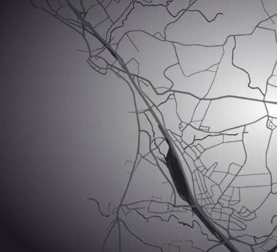 Minimalist outline map of Morges city, Switzerland, Abilene Group headquarters location
