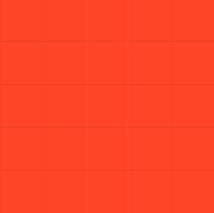Solid orange-red square background with subtle grid lines used as CoinShares accent element
