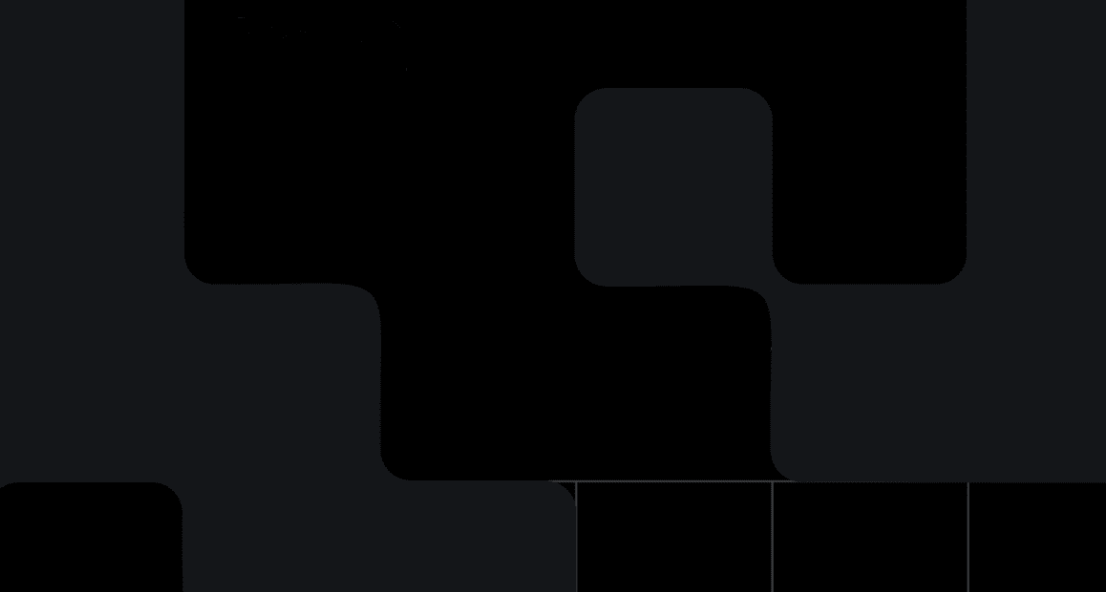 Dark geometric background with overlapping rounded rectangles used for CoinShares webcast section