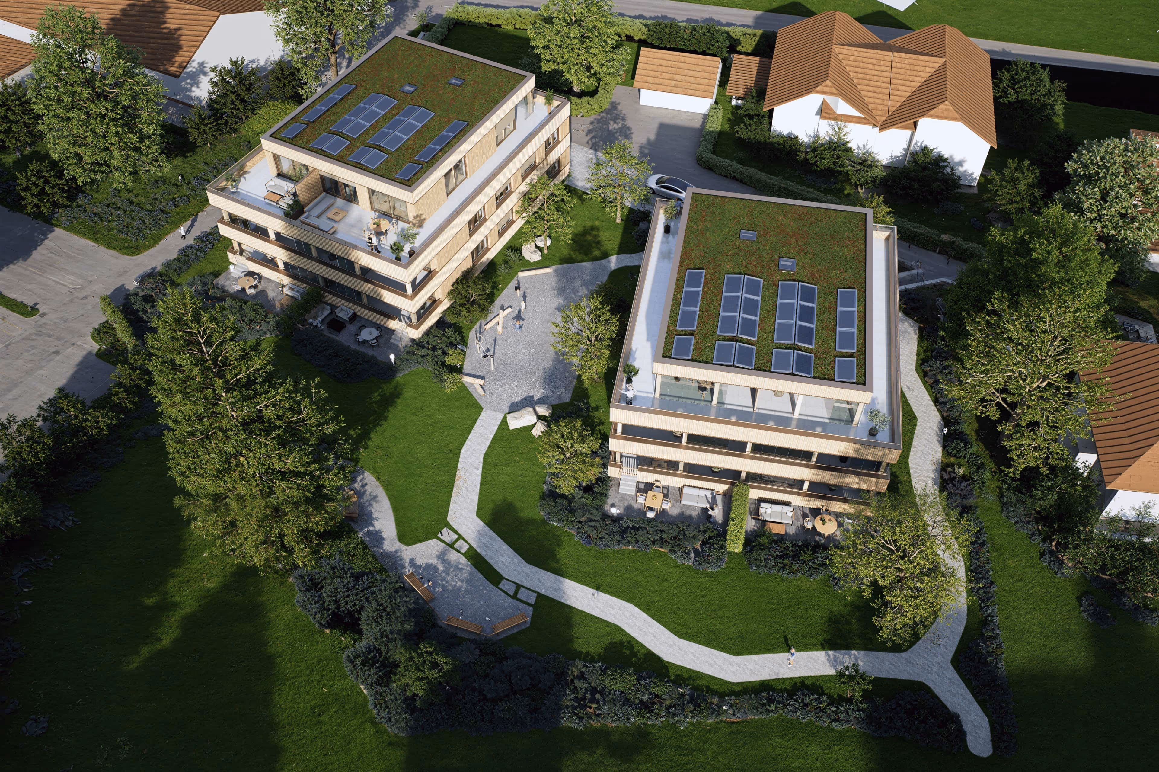 Wohnen im Park Fünf luxuriöse Eigentumswohnungen in Goldach