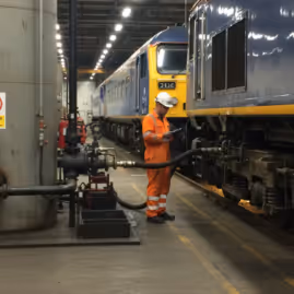 Rail Engineer Refuelling Train