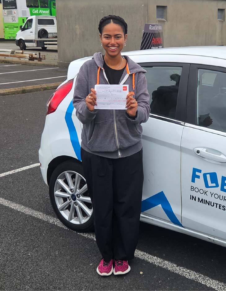 Flexidrive learner celebrating passing their driving test