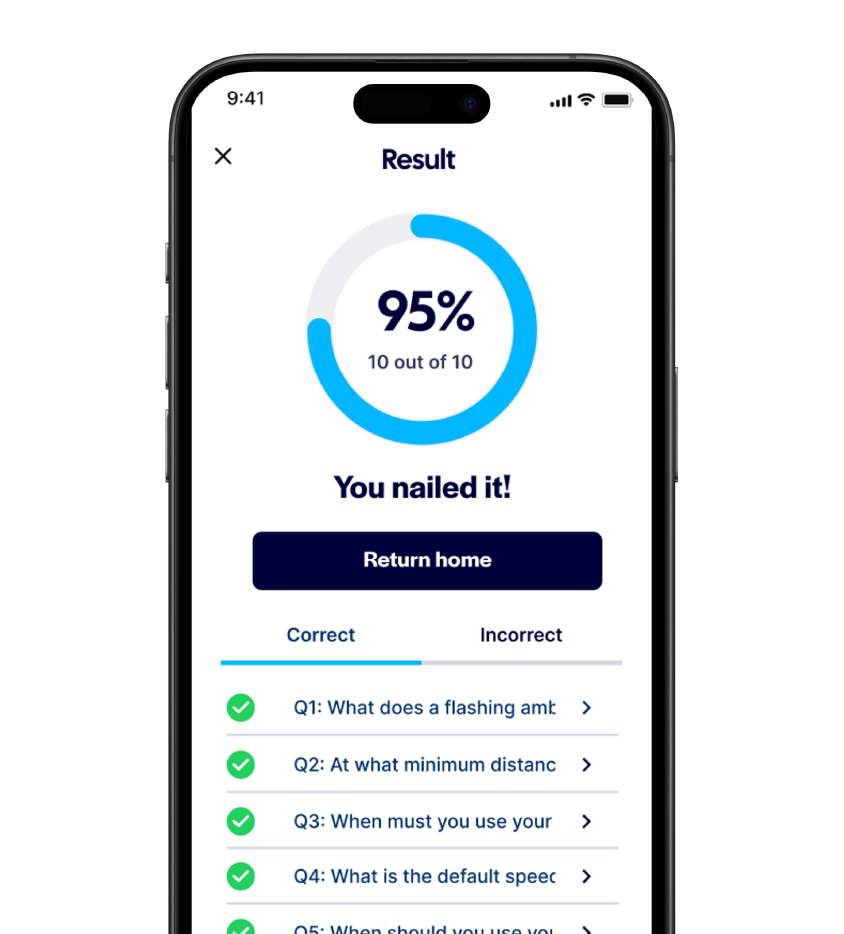 Flexidrive theory test app - completely free, no subscription needed