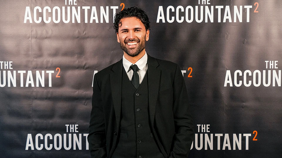 Davis Schulz auf der Weltpremiere von The Accountant 2