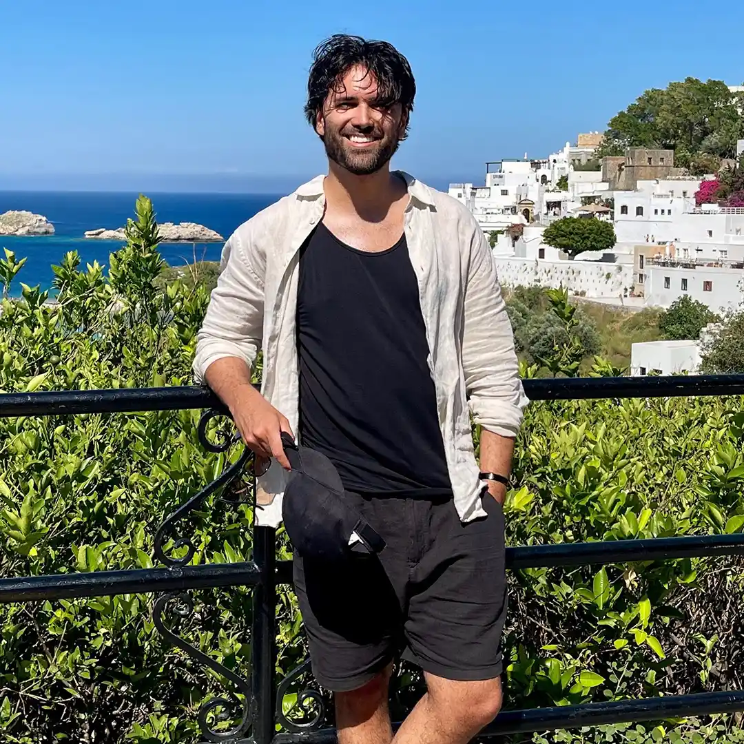 Davis Schulz im Urlaub in Rhodos