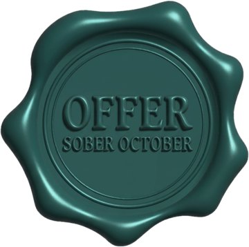 Sober October offer wax seal