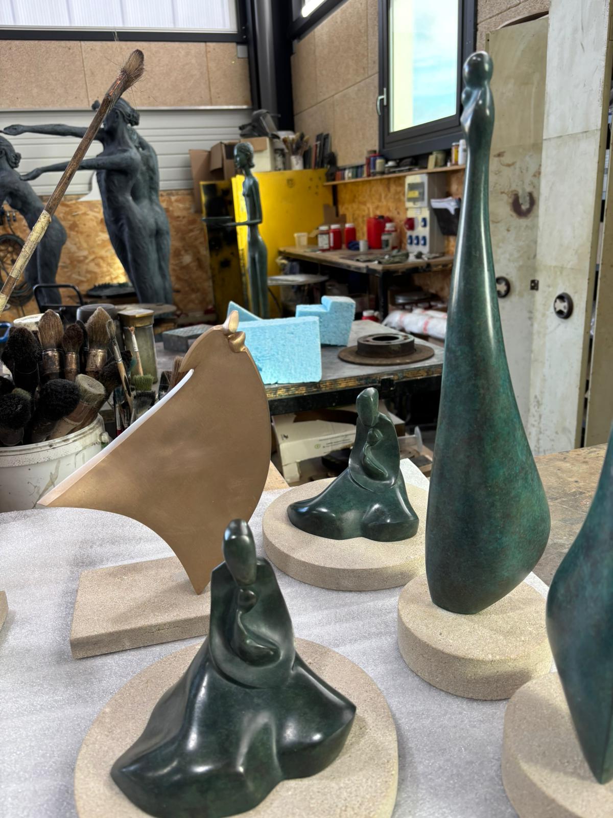 image of work-in-progress ceramic sculpting