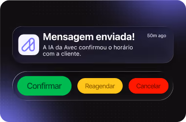 Confirmação de agendamento para evitar cadeiras vazias