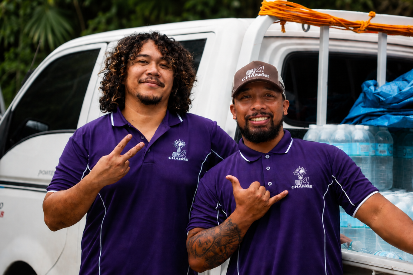 Bruno and Jaymar, Power4Change's local partners in the Philippines