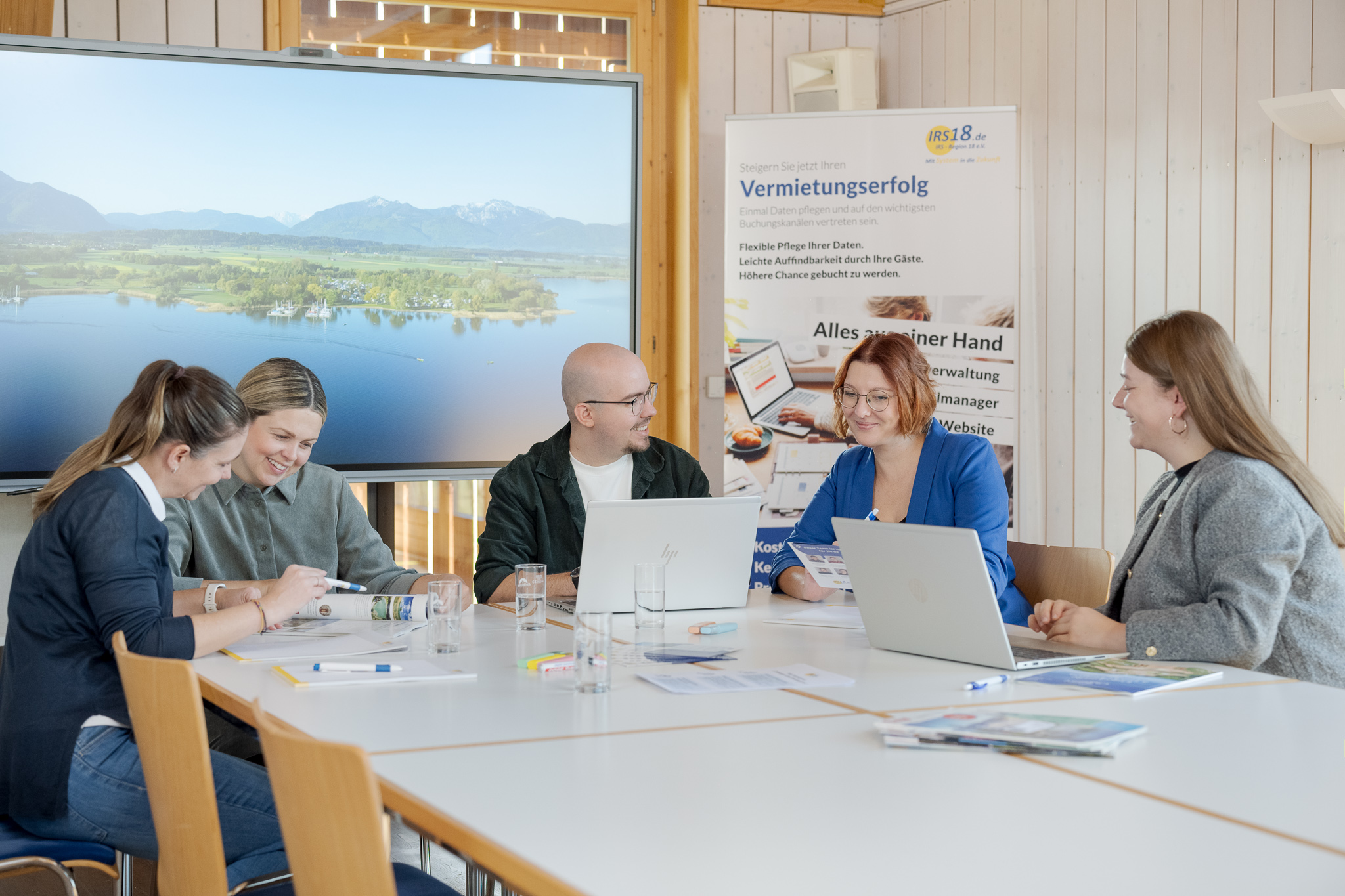 image of the irs18 team working together