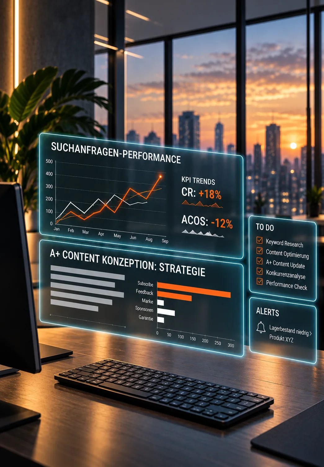 Dashboard zur Suchanfragen-Performance