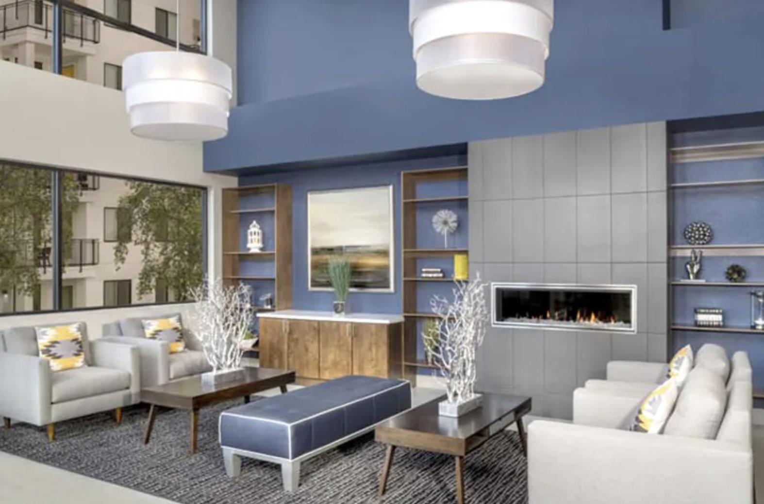 Leasing office lobby