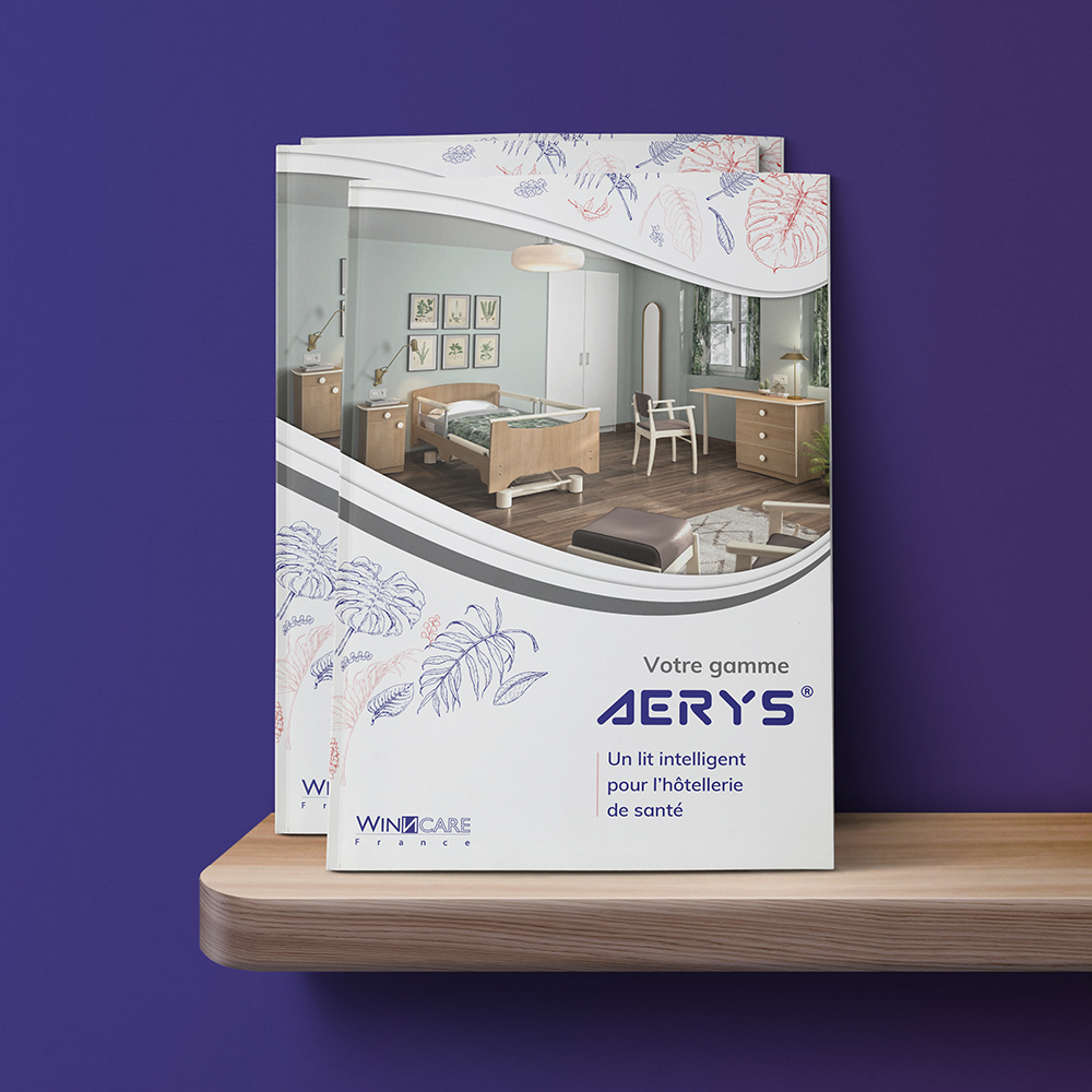 Brochure Aerys conçue par Kreamand Studio, mettant en avant une identité visuelle moderne et une communication structurée.