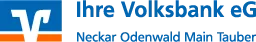 Logo of Meine Volksbank Neckar with white V and orange background