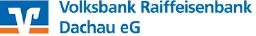Volksbank Raiffeisenbank Dachau eG logo with blue and orange design elements.