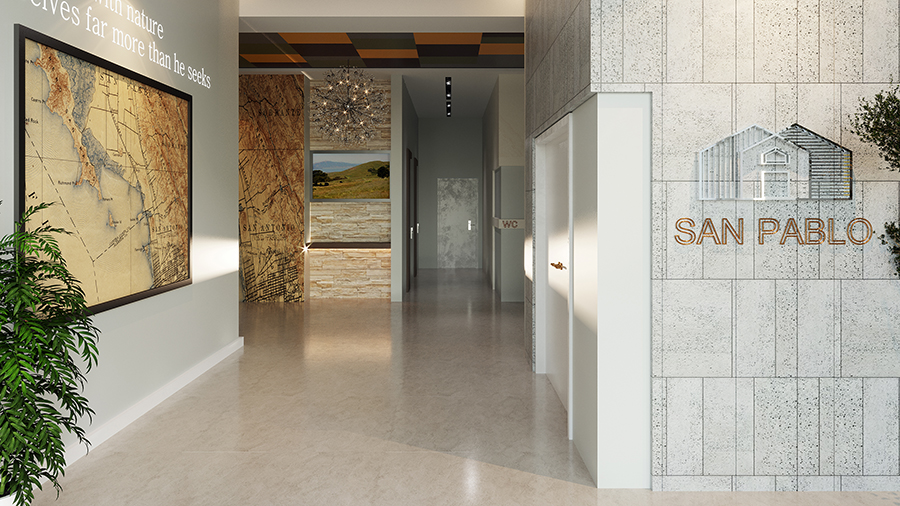 clubhouse rendering of package area