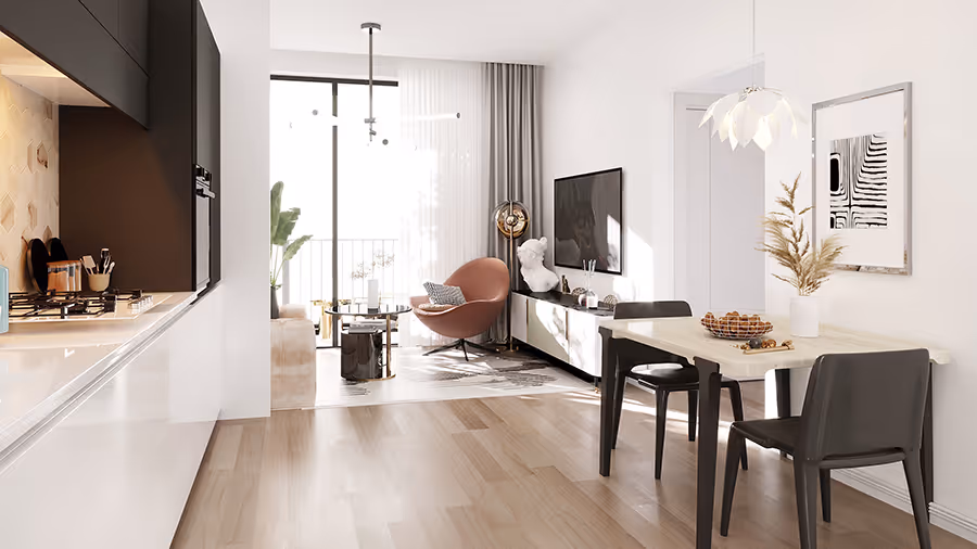 rendering of dinning area