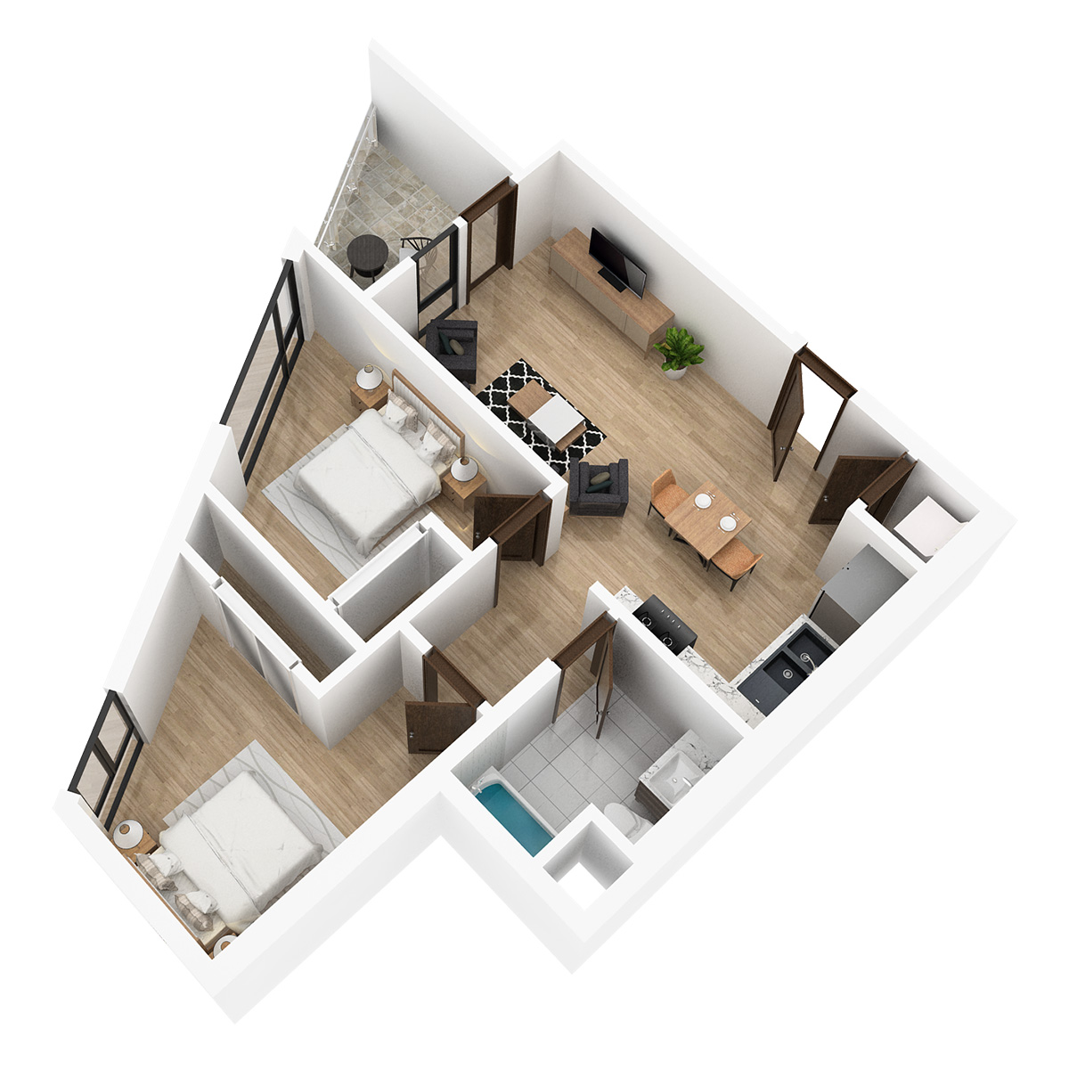 2BD, 1BTH A