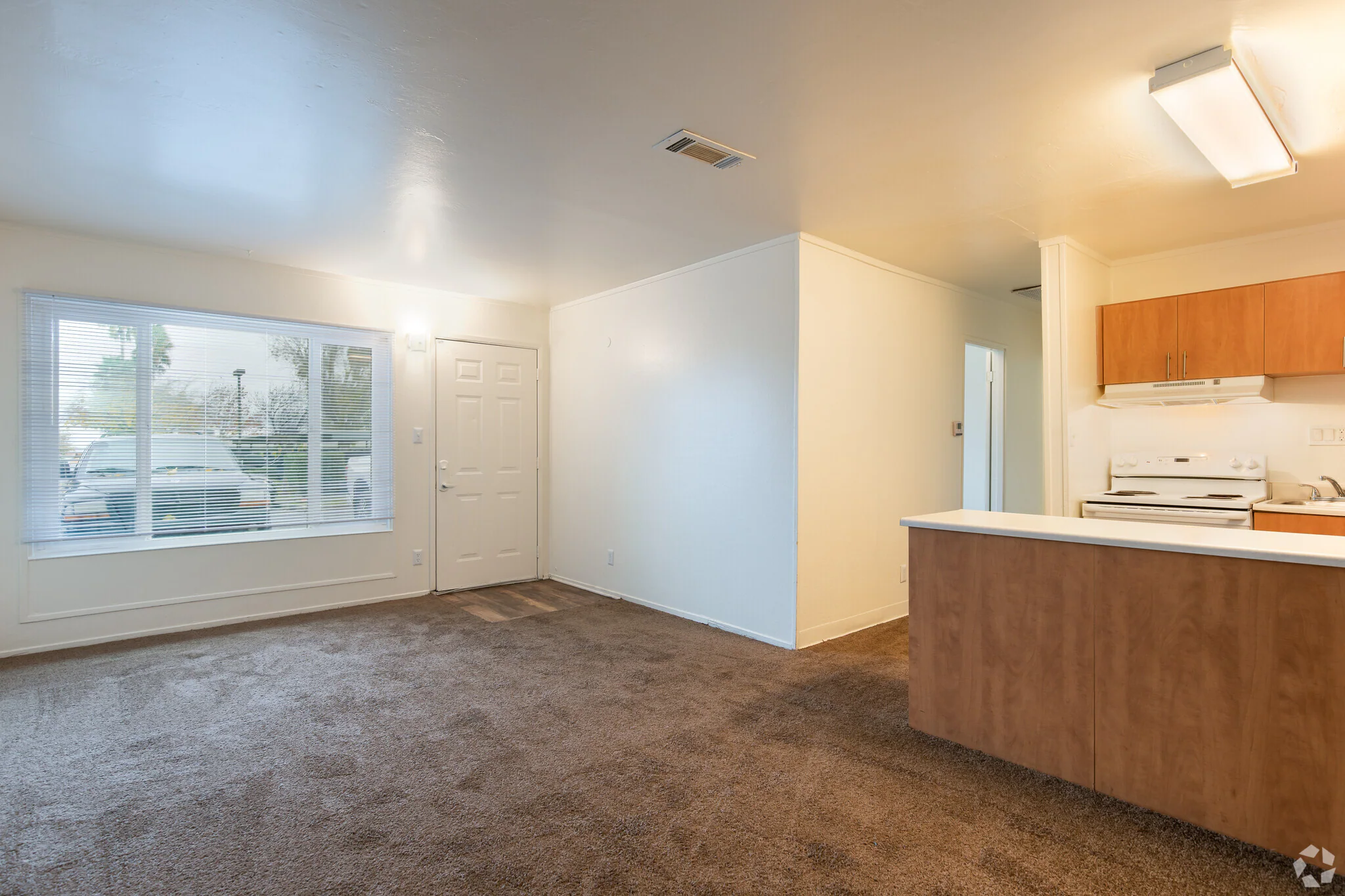 Empty apartment with carpet