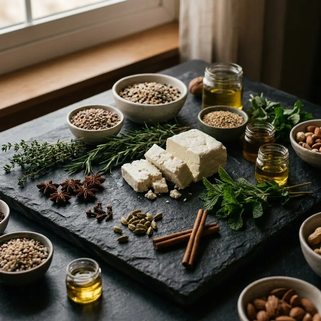 Fresh raw ingredients