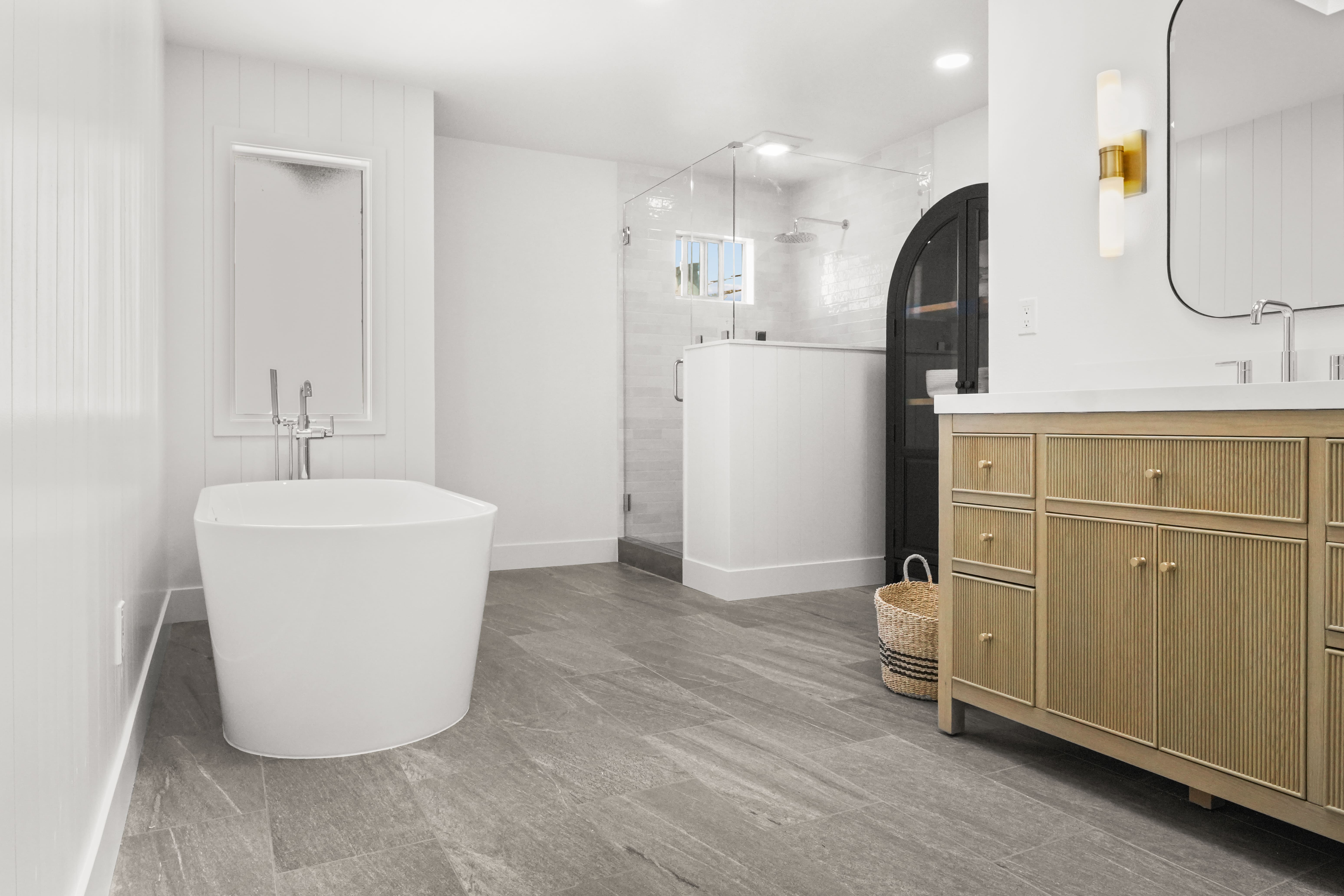 Bathroom Remodel with Freestanding Tub & Walk-In Shower