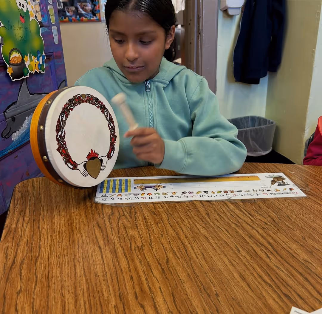 Child working on hands-on project (Chess)