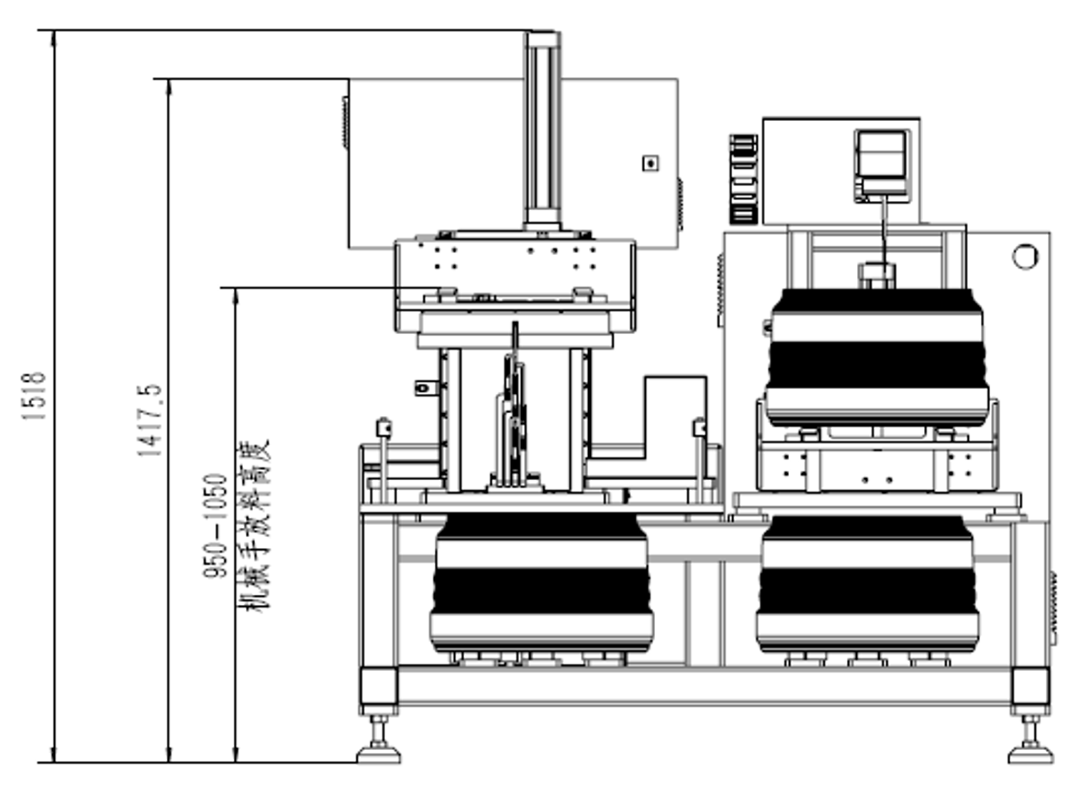 MA20-3 side view with dimensions