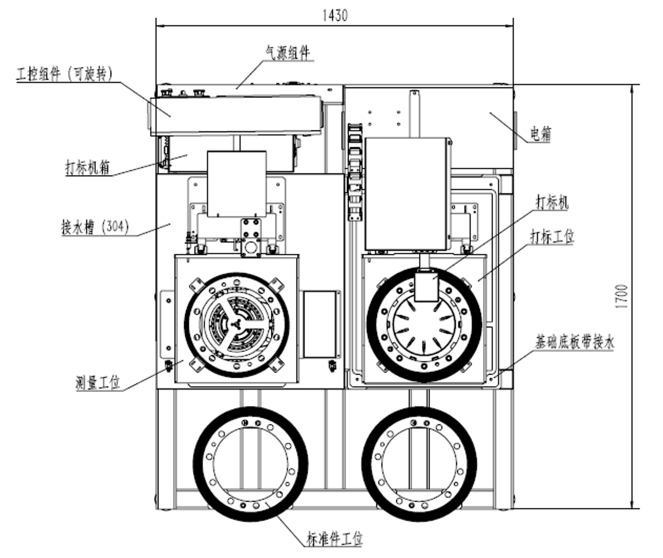 MA20-3 front view with station layout