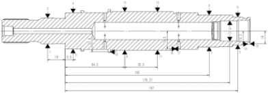 Motor shaft measurement points — journals, runout, roundness and axial dimensions