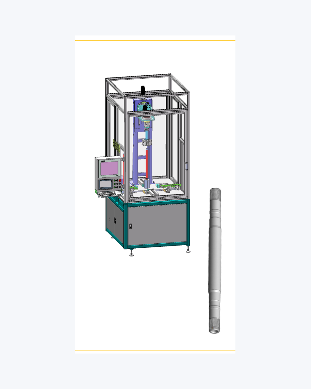 In-line spline shaft automatic inspection machine