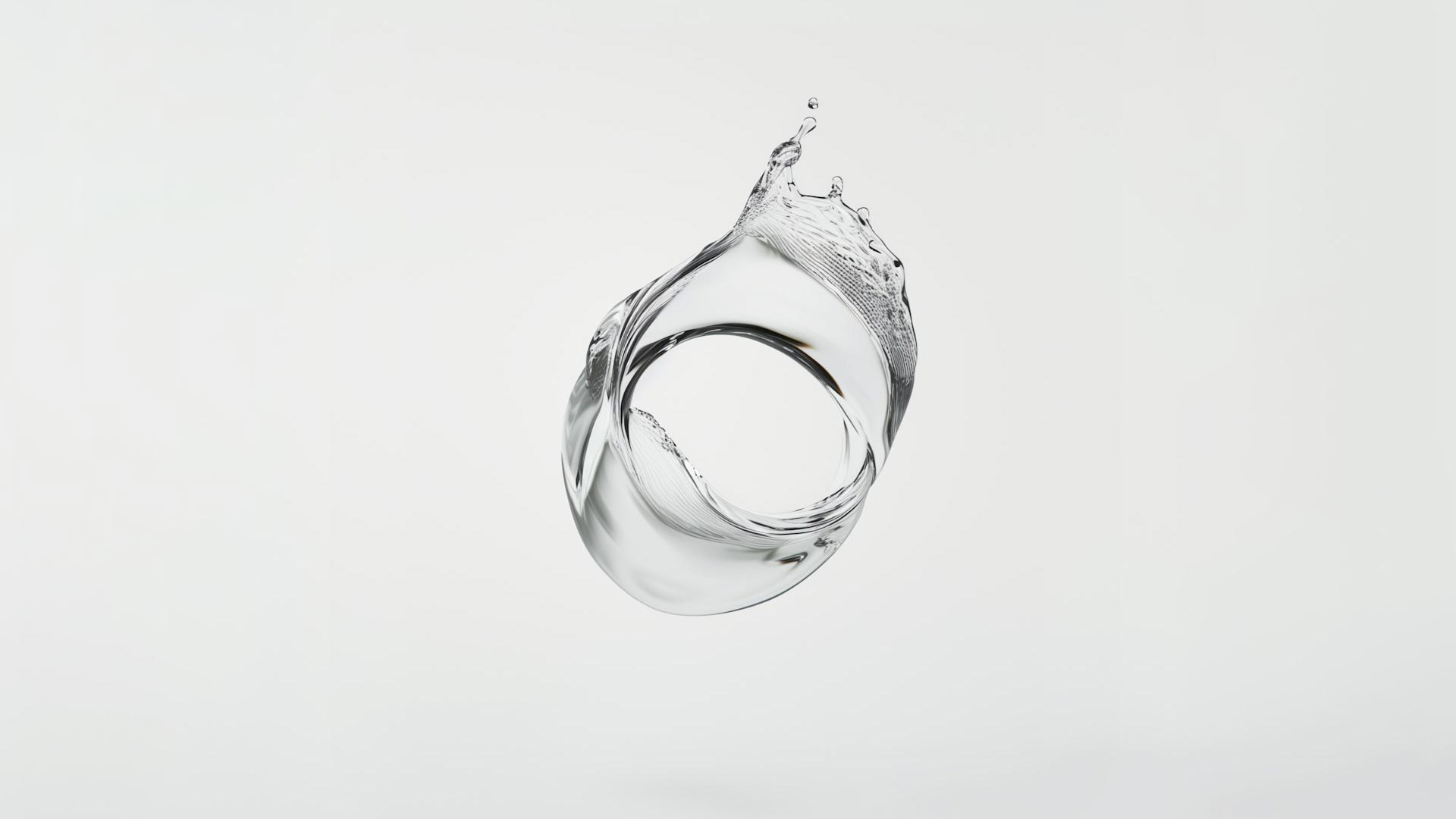 Water splash on gray background.