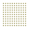 Grid of yellow squares arranged in a 10 by 10 pattern on a black background.