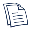 Icon of two overlapping documents with lines representing text.