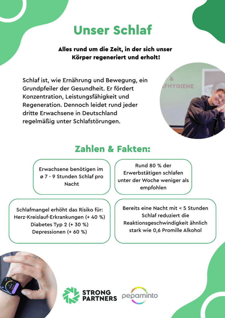 Variowell, pepaminto, Schlafhygiene fördern, Gesundheitstag