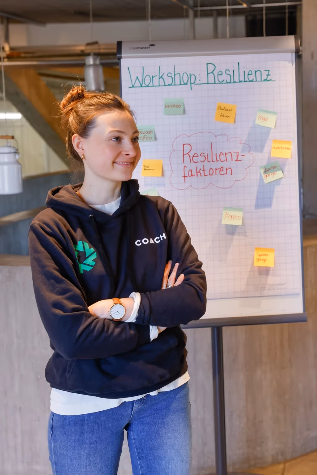 Mitarbeiterin von Strong Partners im Workshop zum Thema Resilienz im Unternehmen