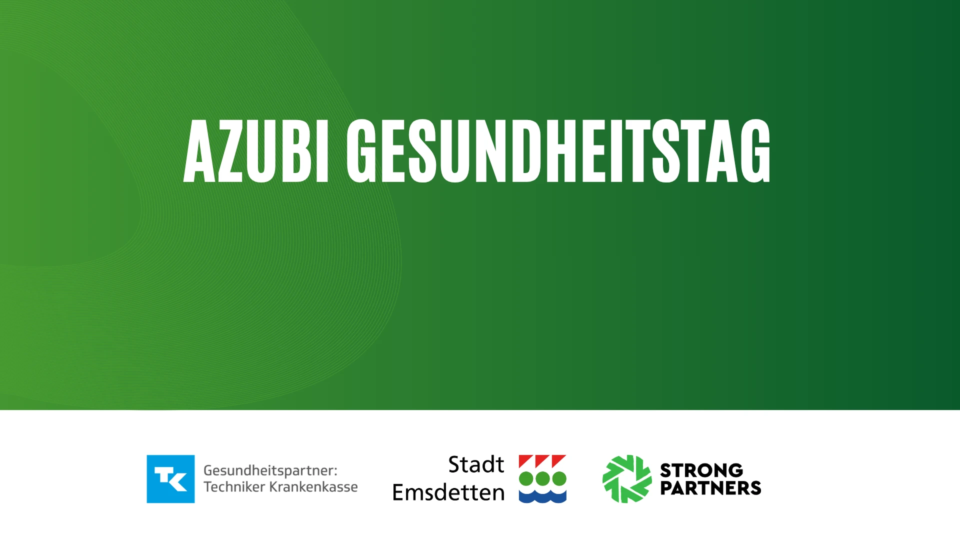 Azubi Gesundheitstage Emsdetten Header ohne Bild mit den Logos